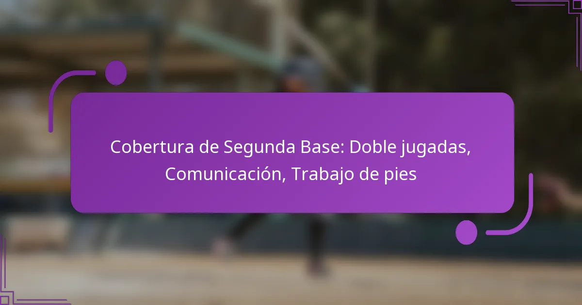 Cobertura de Segunda Base: Doble jugadas, Comunicación, Trabajo de pies