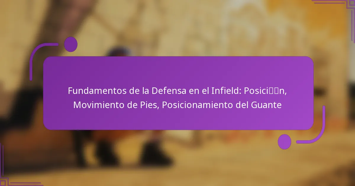 Fundamentos de la Defensa en el Infield: Posición, Movimiento de Pies, Posicionamiento del Guante